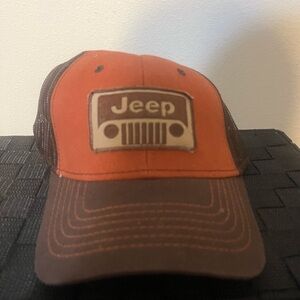 Jeep Two-Tone Cap in Orange and Brown